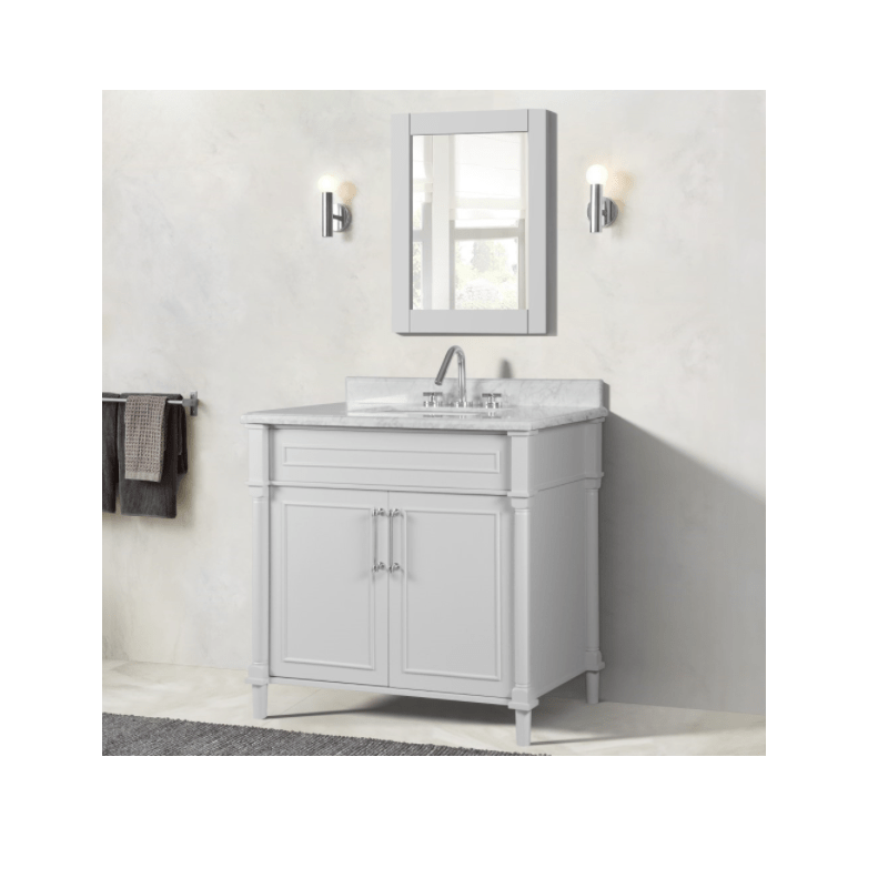 BellaTerra Home 800632-36 36 Inch Single Vanity with Marble Top