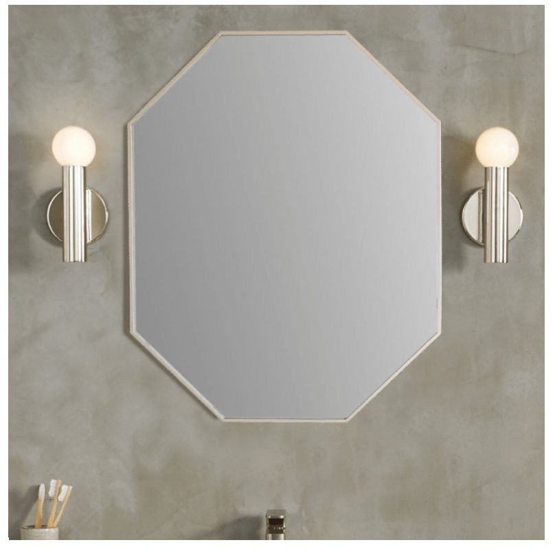 BellaTerra Home 8834-24 24 Inch Octagon Metal Frame Mirror
