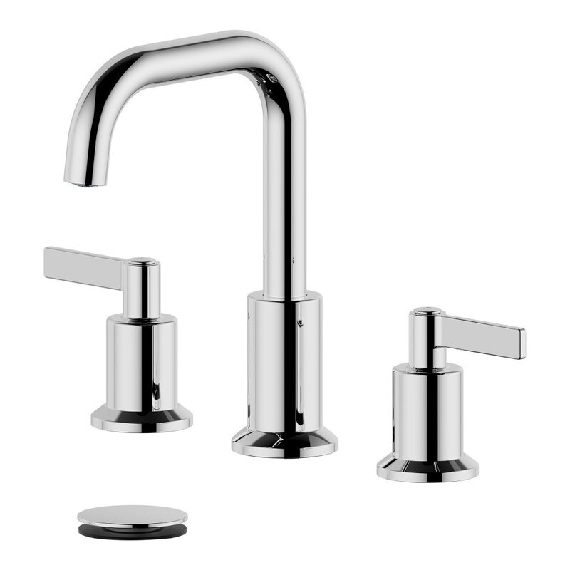 BellaTerra S8288-8-W Kadoma Double Handle Widespread Bathroom Faucet with Drain Assembly WITH Overflow