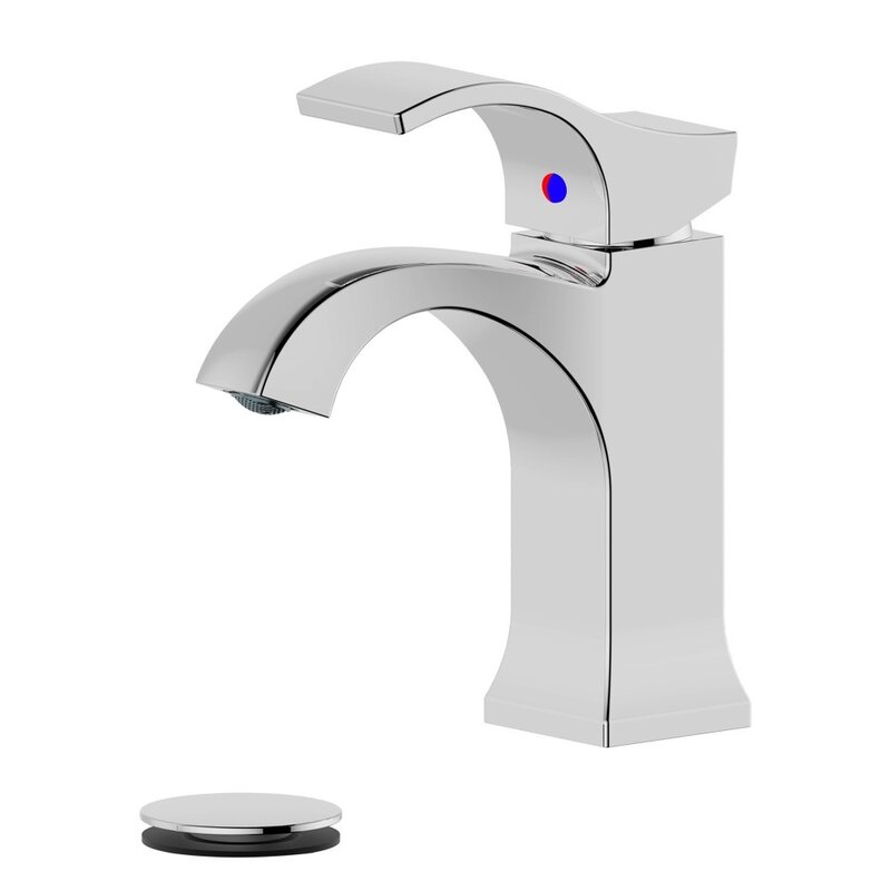 BellaTerra S8352-1-WO Kediri Single Handle Widespread Bathroom Faucet with Drain Assembly WITHOUT Overflow