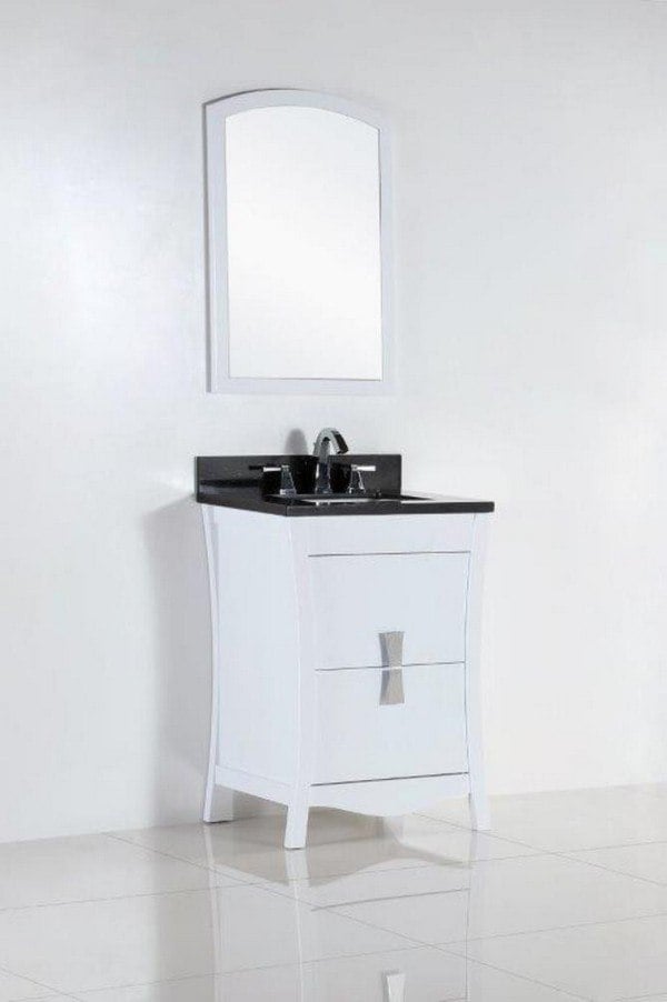 BELLATERRA 500701-24-BG 24 INCH SINGLE SINK VANITY WITH BLACK GALAXY TOP