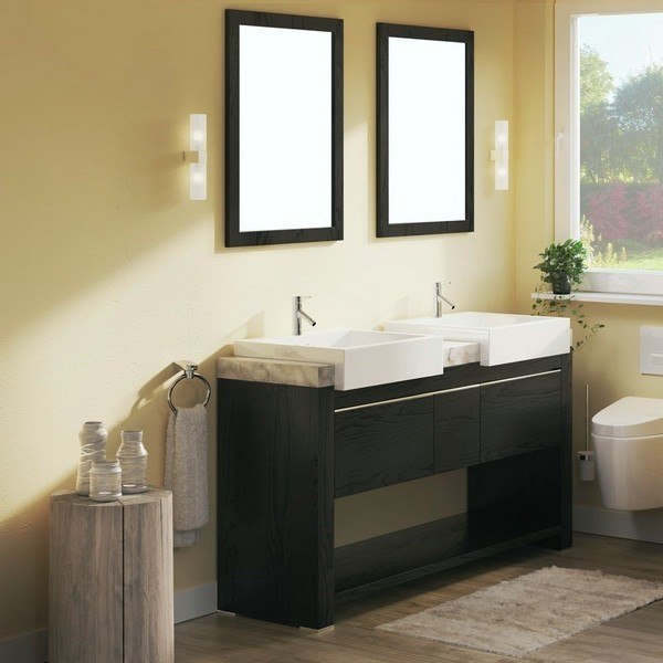 Bellaterra 804375a Bl 58 Inch Double, 58 Bathroom Vanity Double Sink