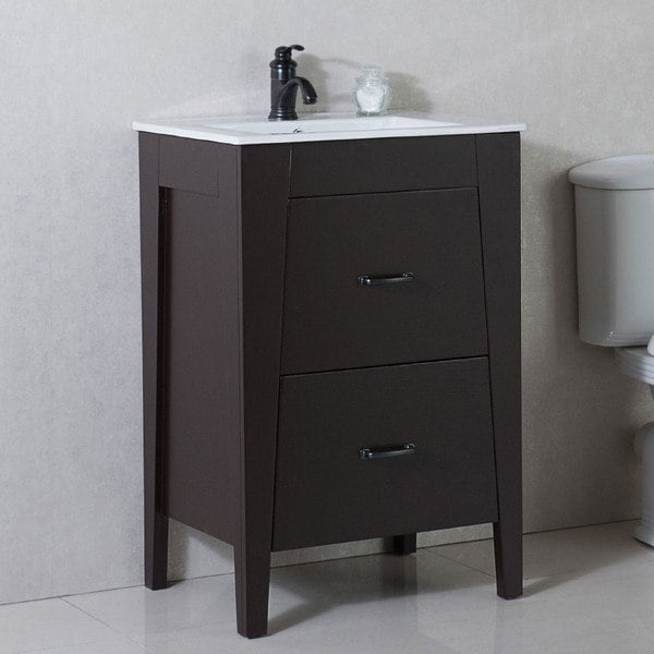 BELLATERRA 9008-24-ES 24 INCH SINGLE SINK VANITY MANUFACTURED WOOD IN IN ESPRESSO