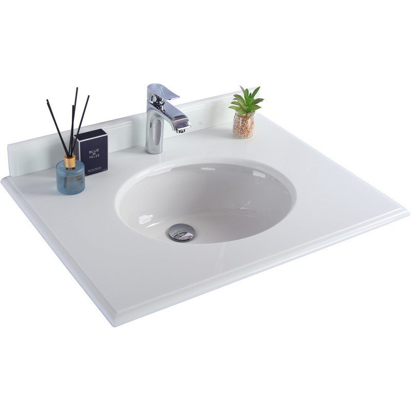 LAVIVA 313RD1H-30-PW PURE WHITE COUNTERTOP 30 INCH SINGLE HOLE WITH ROUND SINK