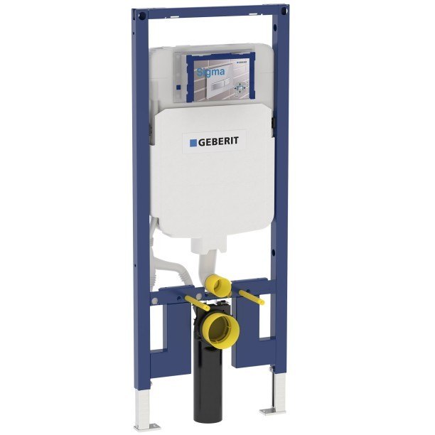 GEBERIT 111.597.00.1 DUOFIX CARRIER FOR WALL-HUNG TOILET IN 2 X 4 ROOM-HEIGHT WALL CONSTRUCTION, 1.28 / 0.8 GPF (4.8 / 3 LPF)