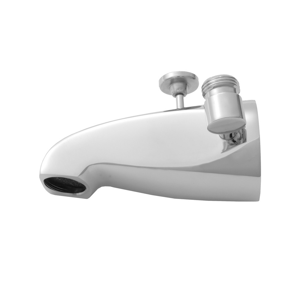 JACLO 2009 5 INCH BRASS DIVERTER TUB SPOUT WITH SIDE HAND SHOWER OUTLET