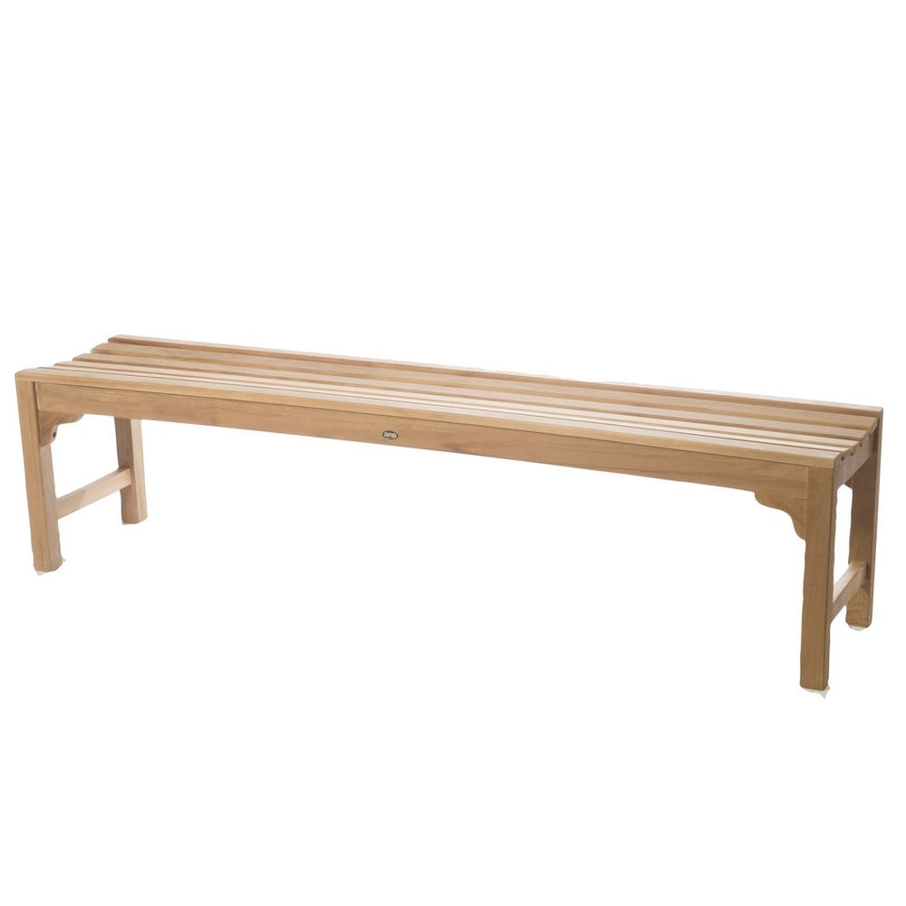 ARB TEAK BEN559 70 3/4 INCH TEAK WOOD CURVED SHOWER BENCH