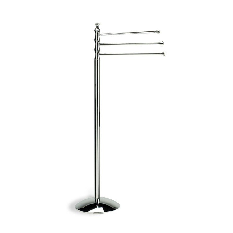STILHAUS CA19-08 CALI 35-2/5 INCH FREE STANDING CHROME TOWEL STAND