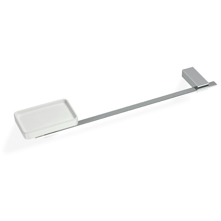 STILHAUS GE69 GEA 19 INCH CHROME TOWEL BAR WITH SOAP DISH