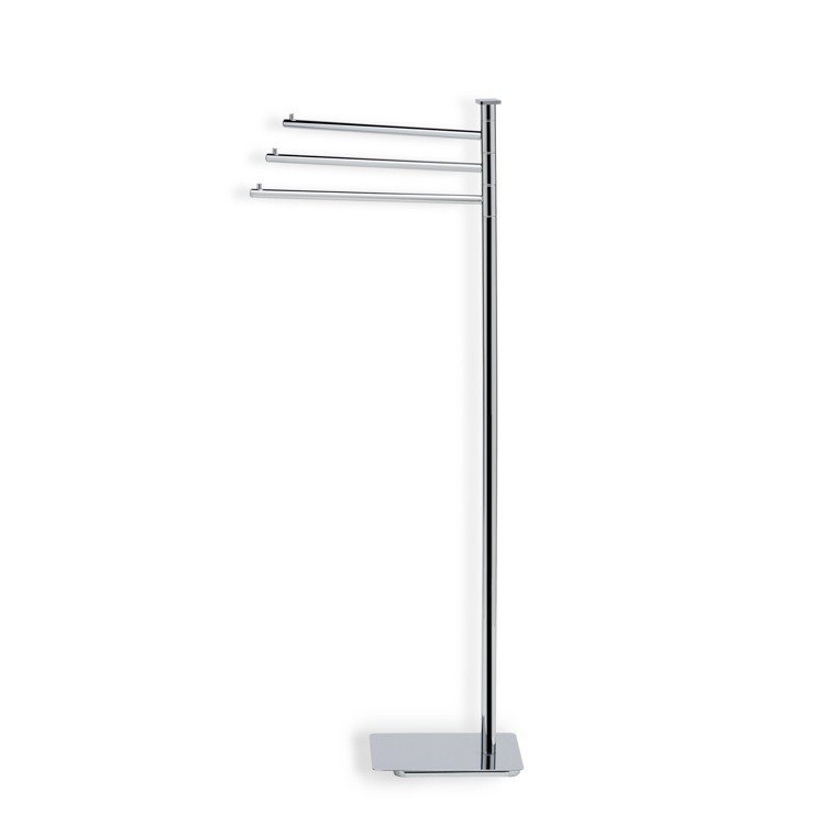 STILHAUS Q19-08 QUID 35 INCH FREE STANDING CHROME TOWEL STAND
