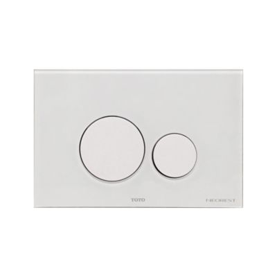 TOTO YT994#WH NEOREST RECTANGLE PUSH PLATE - DUAL BUTTON IN WHITE
