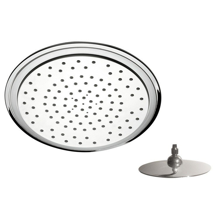 REMER 356LU WATER THERAPY SATIN CHROME FLAT SHOWER HEAD WITH JETS
