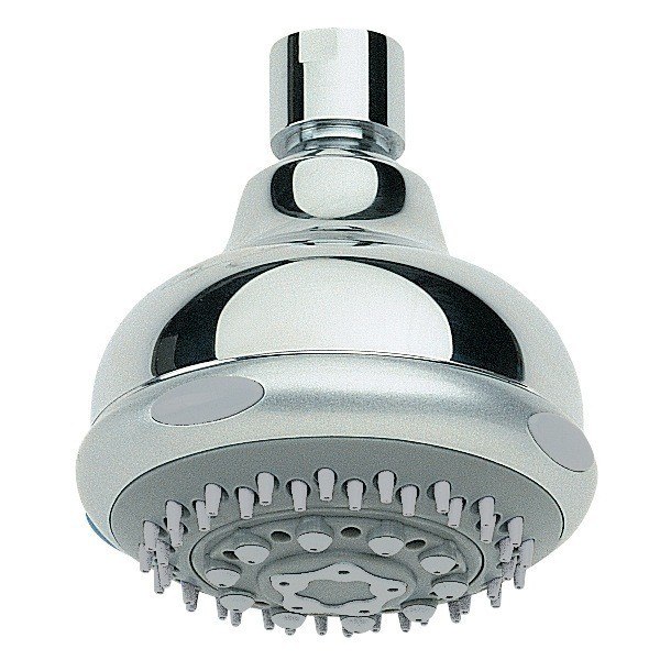 REMER 358GR WATER THERAPY SATIN CHROME SHOWER HEAD WITH 4 FUNCTIONS AND JET