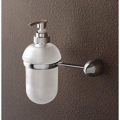 TOSCANALUCE 9023 DX/SX MARINA WALL MOUNTED ROUND FROSTED GLASS SOAP DISPENSER