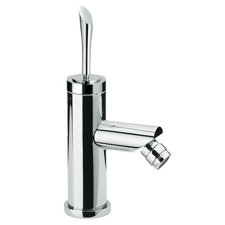 REMER J21 JAZZ CHROME BIDET MIXER WITH SINGLE LEVER AND WITHOUT POP-UP WASTE