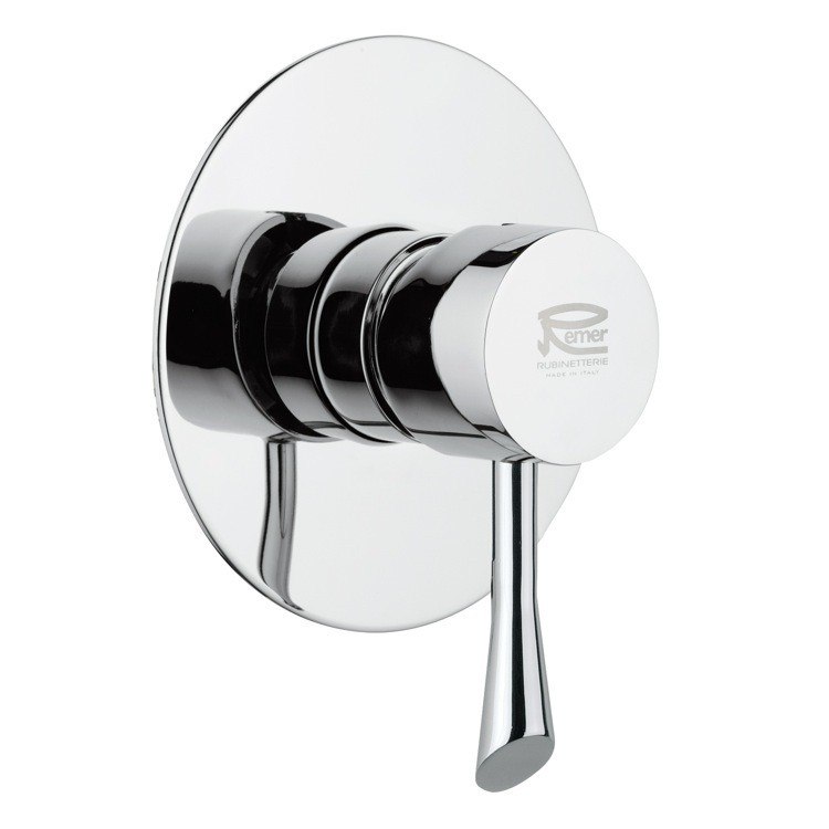 REMER J30L JAZZ BUILT-IN SHOWER MIXER WITH SINGLE LEVER AND DELUXE FLANGE IN CHROME