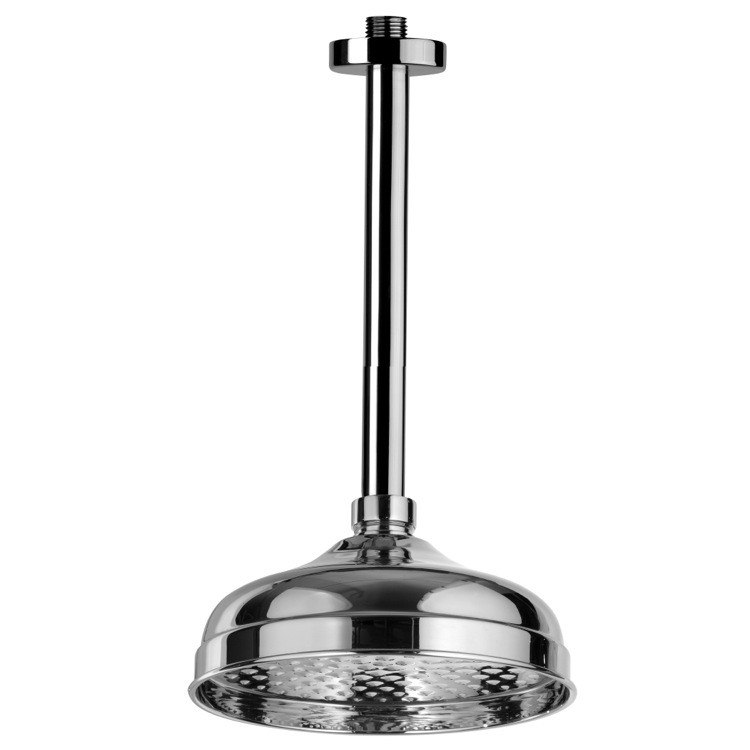 REMER 347N-359B20 ENZO ROUND CEILING MOUNTED SHOWER HEAD WITH ARM IN CHROME