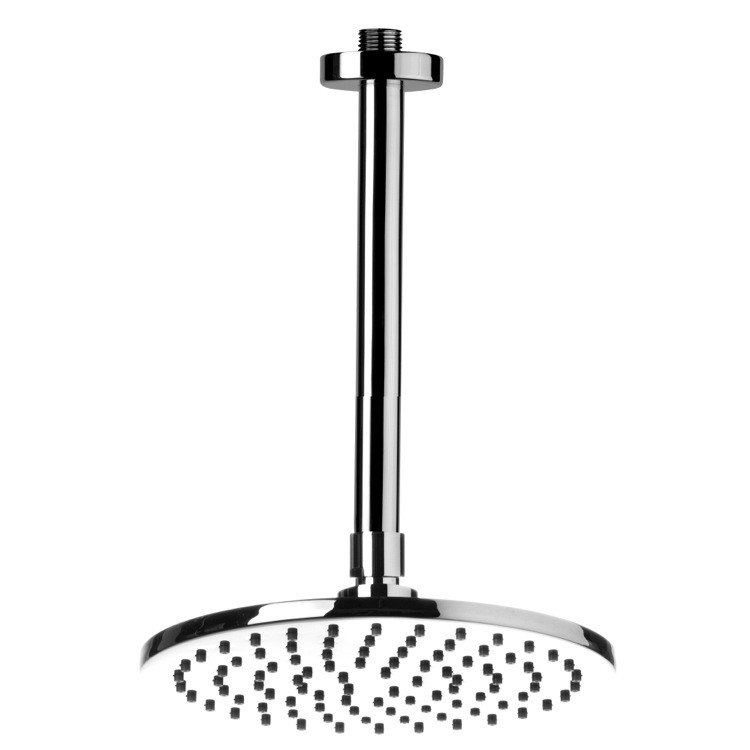 REMER 347N-359MM20 ENZO ROUND CEILING MOUNTED SHOWER HEAD WITH ARM IN CHROME