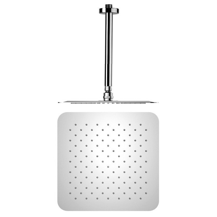 REMER 347N-US-RK300 ENZO SQUARE AND CHROME CEILING MOUNTED SHOWER HEAD WITH ARM