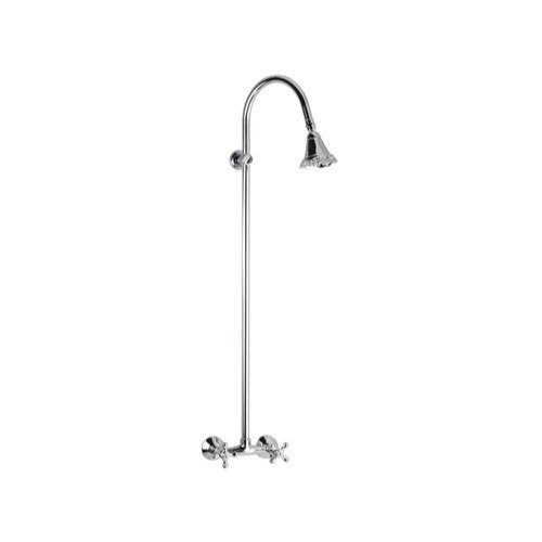 REMER LI36US LIBERTY SHOWER MIXER WITH COLUMN AND SHOWER HEAD IN BRASS IN CHROME
