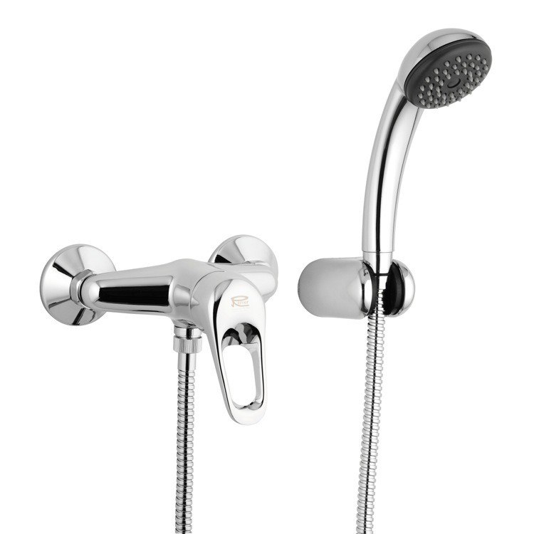 REMER K38 KISS CHROME SHOWER MIXER WITH HAND SHOWER AND BRACKET COMBO