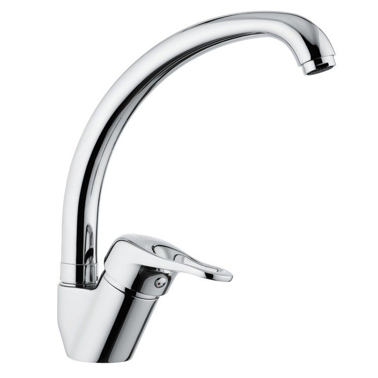 REMER K42 KISS CHROME ONE-HOLE SINK FAUCET WITH HIGH MOVABLE SPOUT