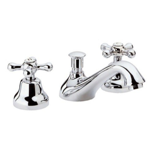 REMER LI11US LIBERTY DECK MOUNT WASHBASIN SET WITH POP-UP WASTE IN CHROME