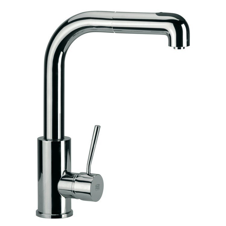 REMER N82CUS GOURMET ROUND BODY MIXER WITH HIGH MOVABLE SPOUT AND PULL-OUT HANDSPRAY IN CHROME