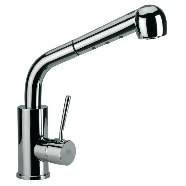 REMER N83AUS GOURMET SINGLE-LEVER ROUND BODY MIXER WITH PULL-OUT, 2 FUNCTION HANDSPRAY IN CHROME