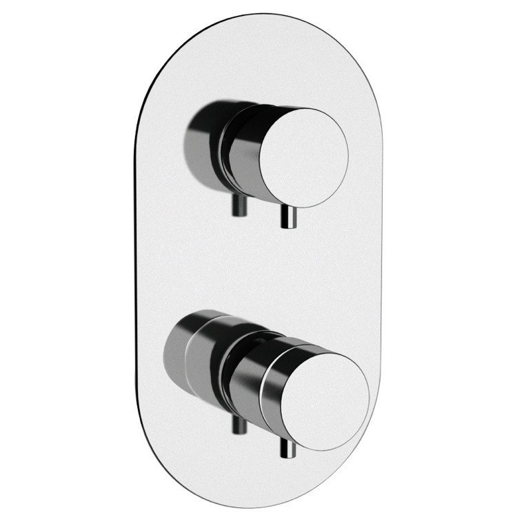 REMER NT92US MINIMAL THERMAL THERMOSTATIC SHOWER DIVERTER WITH 2 POSITIONS IN CHROME