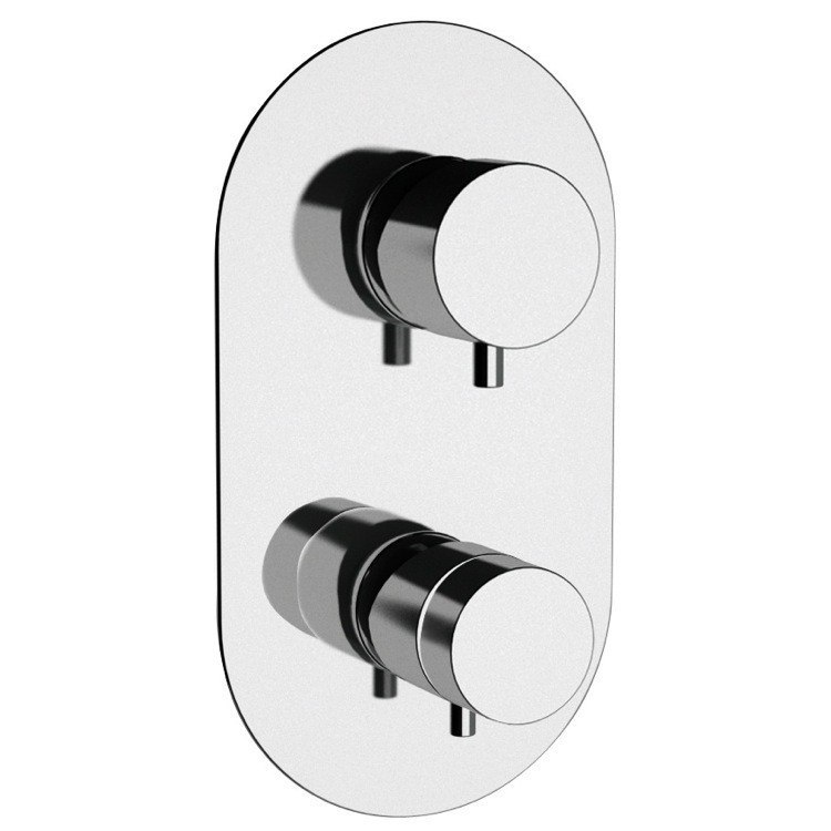 REMER NT93US MINIMAL THERMAL BUILT-IN THERMOSTATIC 3-WAY SHOWER DIVERTER IN CHROME