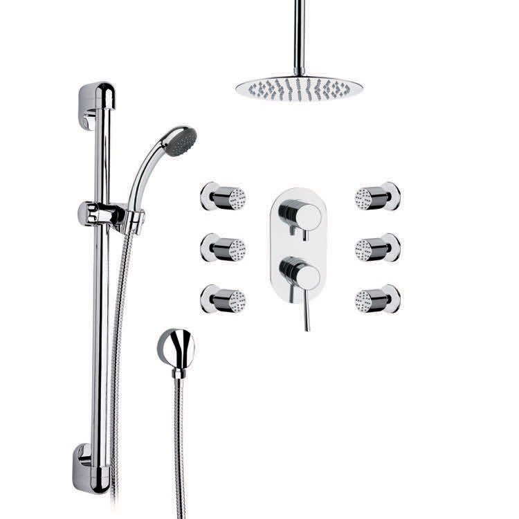 REMER R1 RANIERO SHOWER FAUCET WITH BODY SPRAY IN CHROME