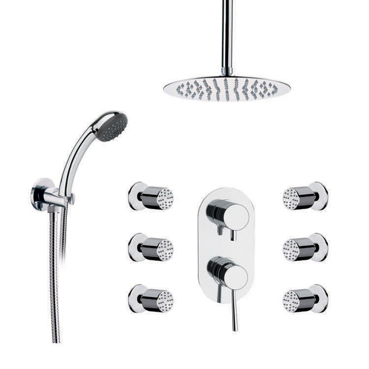 REMER R11 RANIERO SHOWER FAUCET WITH BODY SPRAY IN CHROME