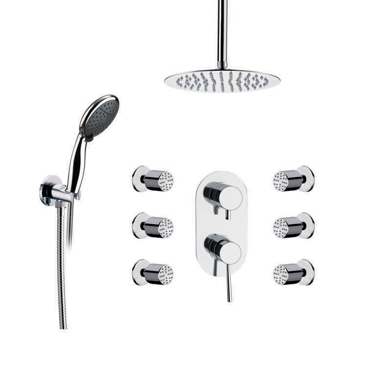 REMER R12 RANIERO SHOWER FAUCET WITH BODY SPRAY IN CHROME