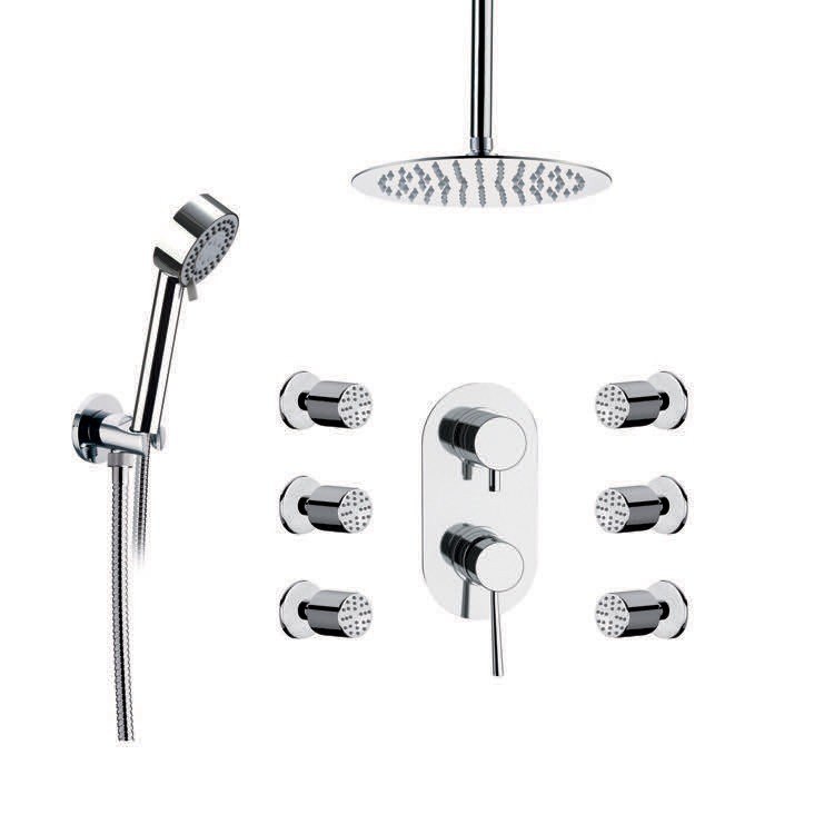 REMER R14 RANIERO SHOWER FAUCET WITH BODY SPRAY IN CHROME