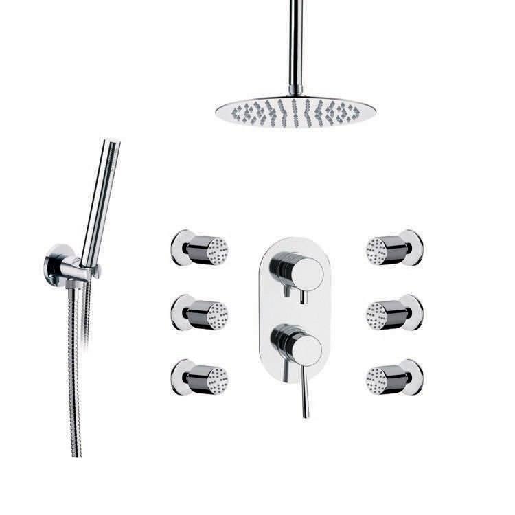 REMER R15 RANIERO SHOWER FAUCET WITH BODY SPRAY IN CHROME