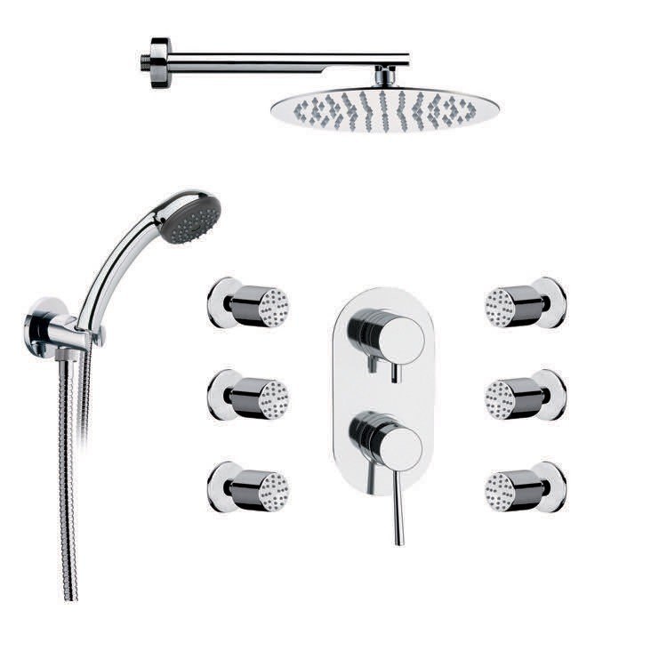 REMER R16 RANIERO SHOWER FAUCET WITH BODY SPRAY IN CHROME
