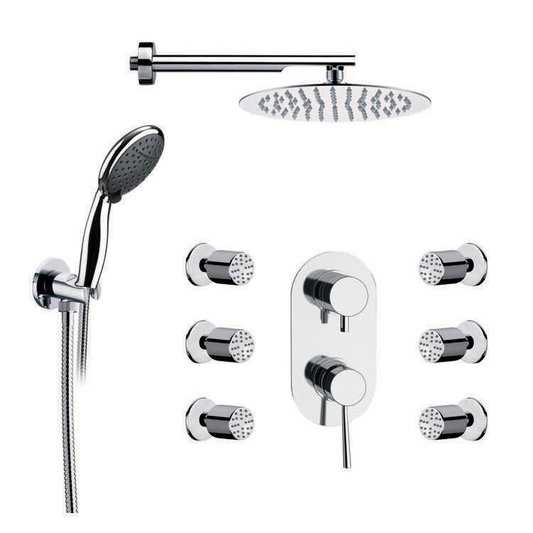 REMER R17 RANIERO SHOWER FAUCET WITH BODY SPRAY IN CHROME