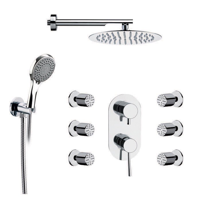 REMER R18 RANIERO SHOWER FAUCET WITH BODY SPRAY IN CHROME
