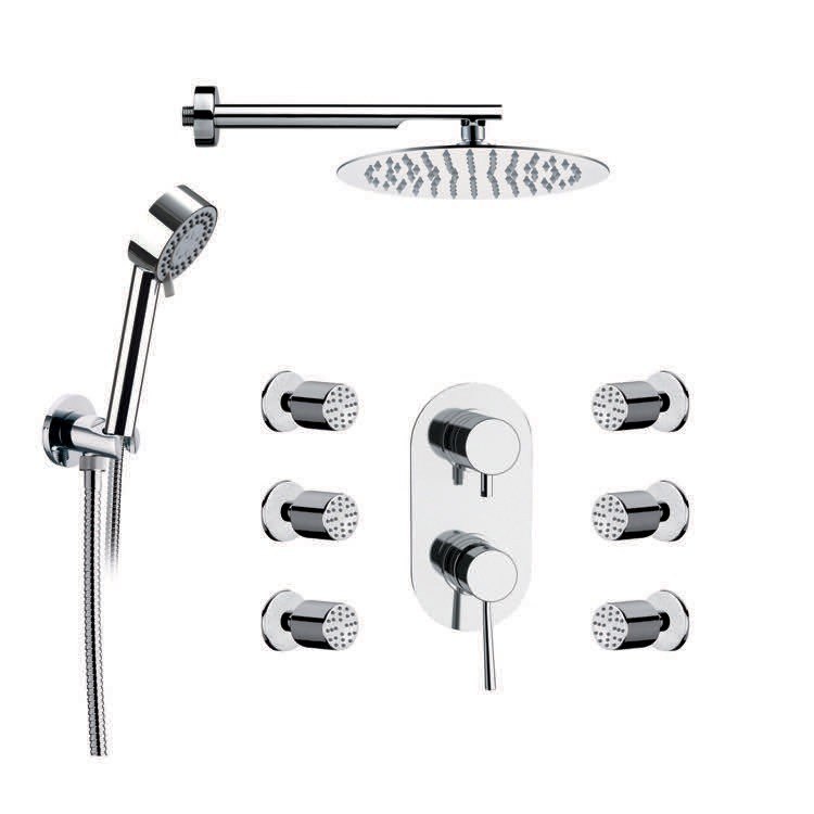 REMER R19 RANIERO SHOWER FAUCET WITH BODY SPRAY IN CHROME