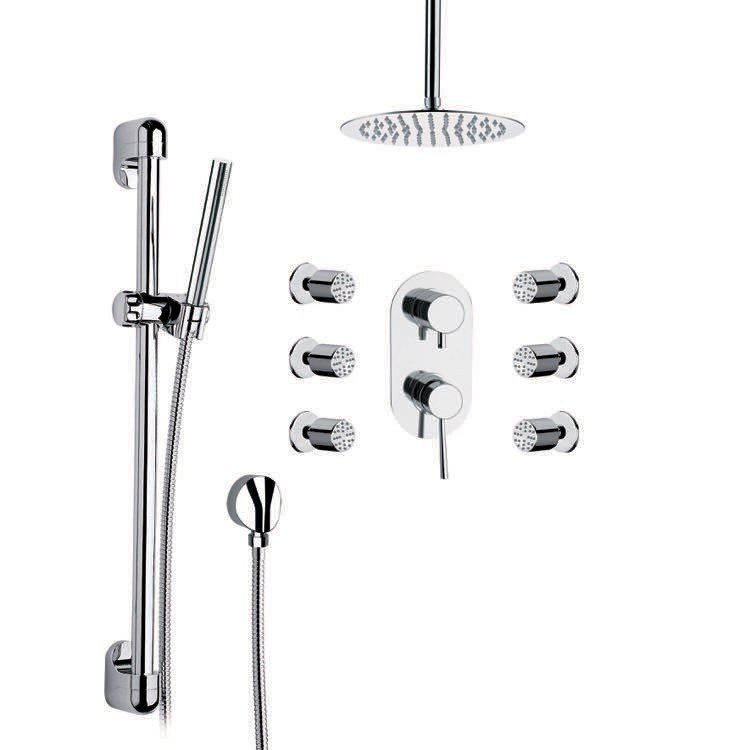 REMER R5 RANIERO SHOWER FAUCET WITH BODY SPRAY IN CHROME