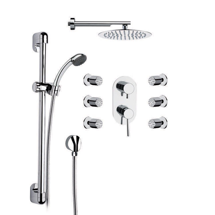 REMER R6 RANIERO SHOWER FAUCET WITH BODY SPRAY IN CHROME