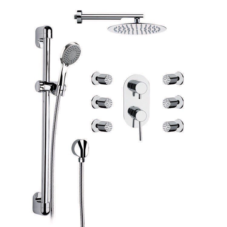 REMER R8 RANIERO SHOWER FAUCET WITH BODY SPRAY IN CHROME