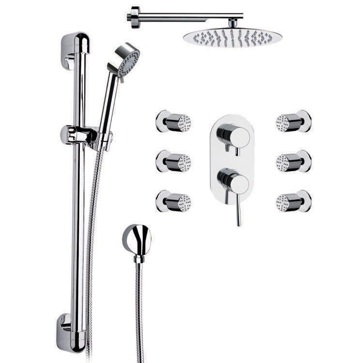 REMER R9 RANIERO SHOWER FAUCET WITH BODY SPRAY IN CHROME
