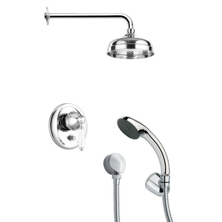 REMER SFH6028 ORSINO CONTEMPORARY ROUND SHOWER SYSTEM IN CHROME
