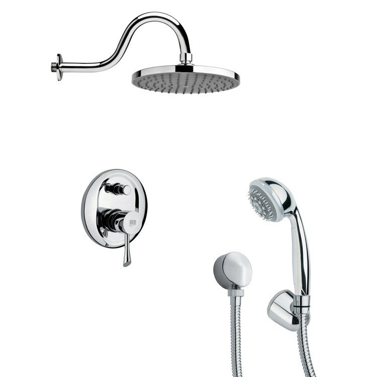 REMER SFH6065 ORSINO CONTEMPORARY ROUND SHOWER SYSTEM IN CHROME