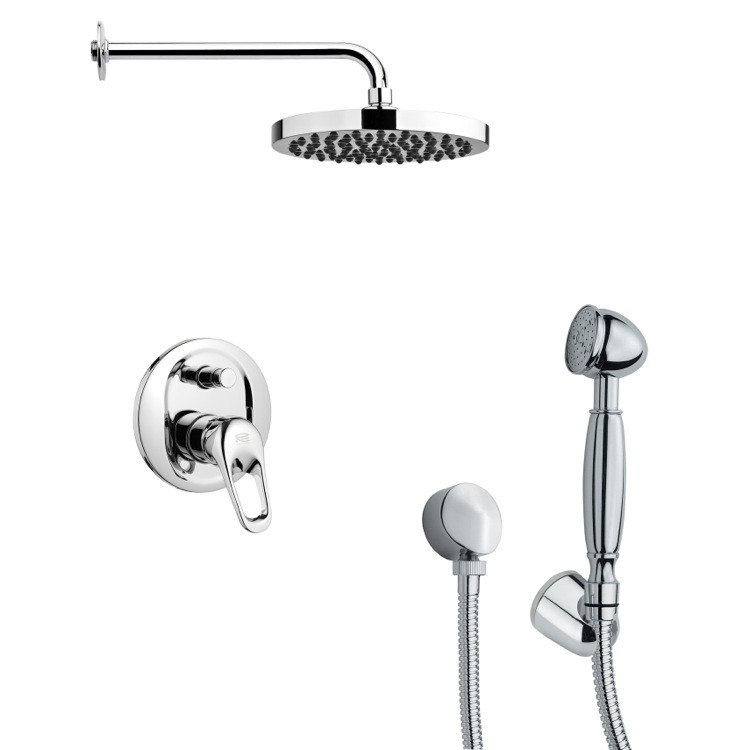 REMER SFH6141 ORSINO SLEEK ROUND CHROME SHOWER FAUCET WITH HAND SHOWER