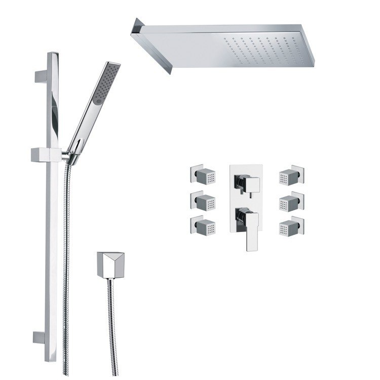 REMER S10 RANIERO SHOWER FAUCET WITH BODY SPRAY IN CHROME