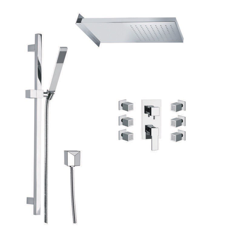 REMER S11 RANIERO SHOWER FAUCET WITH BODY SPRAY IN CHROME