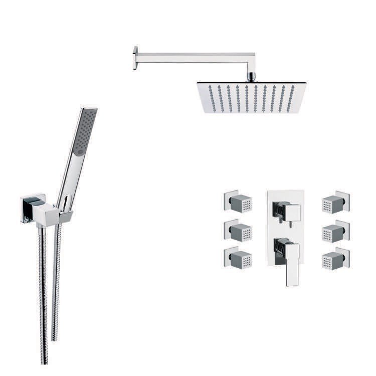REMER S13 RANIERO SHOWER FAUCET WITH BODY SPRAY IN CHROME